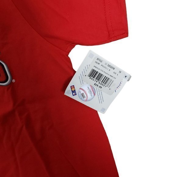 Majestic MLB LA Angels Youth‎ Size Large Red #5 Albert Pujols Short Sleeve Shirt - Picture 4 of 6